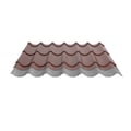 Dakpanplaat 2/1060 | Anti-Drup 1000 g/m² | Staal 0,50 mm | 25 µm Polyester | 8012 - Roodbruin #10