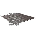 Dakpanplaat 2/1060 | Anti-Drup 1000 g/m² | Staal 0,50 mm | 60 µm Puramid | 8017 - Chocoladebruin #2