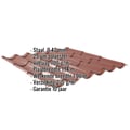 Dakpanplaat 2/1060 | Anti-Drup 700 g/m² | Restpartij | Staal 0,40 mm | 25 µm Polyester | 8012 - Roodbruin #2
