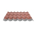 Dakpanplaat 2/1060 | Anti-Drup 700 g/m² | Staal 0,50 mm | 25 µm Polyester | 8004 - Koperbruin #10