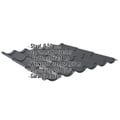 Dakpanplaat 2/1060 | Staal 0,50 mm | 35 µm Mattpolyester | 23 - Donkergrijs #2