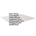Damwandplaat 20/1100 | Dak | Anti-Drup 1000 g/m² | Staal 0,50 mm | 25 µm Polyester | 7035 - Lichtgrijs #2