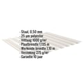 Damwandplaat 20/1100 | Dak | Anti-Drup 1000 g/m² | Staal 0,50 mm | 25 µm Polyester | 9002 - Grijswit #2