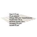 Damwandplaat 20/1100 | Dak | Anti-Drup 1000 g/m² | Staal 0,75 mm | 25 µm Polyester | 9002 - Grijswit #2