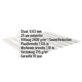 Damwandplaat 20/1100 | Dak | Anti-Drup 2400 g/m² | Staal 0,63 mm | 25 µm Polyester | 9006 - Zilver-Metallic #2