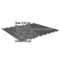 Damwandplaat 20/1100 | Dak | Anti-Drup 2400 g/m² | Staal 0,50 mm | 80 µm Shimoco | 7016 - Antracietgrijs #2