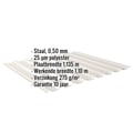 Damwandplaat 20/1100 | Dak | Staal 0,50 mm | 25 µm Polyester | 9002 - Grijswit #2
