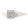 Damwandplaat 20/1100 | Dak | Staal 0,75 mm | 25 µm Polyester | 9002 - Grijswit #2