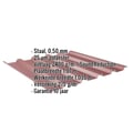 Damwandplaat 35/207 | Dak | Anti-Drup 1000 g/m² | Staal 0,50 mm | 25 µm Polyester | 3005 - Wijnrood #2