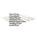 Damwandplaat 35/207 | Dak | Anti-Drup 1000 g/m² | Staal 0,63 mm | 25 µm Polyester | 9002 - Grijswit #2