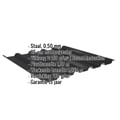 Damwandplaat 35/207 | Dak | Anti-Drup 1000 g/m² | Staal 0,50 mm | 35 µm Mattpolyester | 33 - Zwart #2
