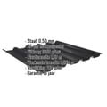Damwandplaat 35/207 | Dak | Anti-Drup 1000 g/m² | Staal 0,50 mm | 35 µm Mattpolyester | 33 - Zwart #2