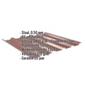Damwandplaat 35/207 | Dak | Anti-Drup 1000 g/m² | Staal 0,50 mm | 60 µm Puramid | 8012 - Roodbruin #2