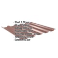 Damwandplaat 35/207 | Dak | Anti-Drup 1000 g/m² | Staal 0,50 mm | 60 µm Puramid | 8012 - Roodbruin #2