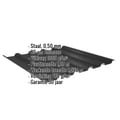 Damwandplaat 35/207 | Dak | Anti-Drup 1000 g/m² | Staal 0,50 mm | 80 µm Shimoco | 9005 - Gitzwart #2