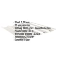 Damwandplaat 35/207 | Dak | Anti-Drup 2400 g/m² | Staal 0,50 mm | 25 µm Polyester | 9002 - Grijswit #2
