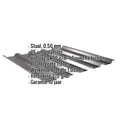 Damwandplaat 35/207 | Dak | Anti-Drup 2400 g/m² | Staal 0,50 mm | 25 µm Polyester | 9005 - Gitzwart #2