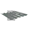 Damwandplaat 35/207 | Dak | Anti-Drup 2400 g/m² | Staal 0,50 mm | 60 µm Puramid | 6005 - Mosgroen #2