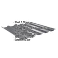 Damwandplaat 35/207 | Dak | Anti-Drup 2400 g/m² | Staal 0,50 mm | 60 µm Puramid | 7016 - Antracietgrijs #2