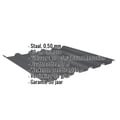 Damwandplaat 35/207 | Dak | Anti-Drup 2400 g/m² | Staal 0,50 mm | 80 µm Shimoco | 7016 - Antracietgrijs #2