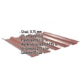Damwandplaat 35/207 | Dak | Staal 0,75 mm | 25 µm Polyester | 8012 - Roodbruin #2