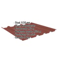 Damwandplaat 35/207 | Dak | Staal 0,50 mm | 35 µm Mattpolyester | 29 - Rood #2