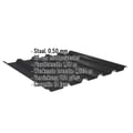 Damwandplaat 35/207 | Dak | Staal 0,50 mm | 35 µm Mattpolyester | 33 - Zwart #2