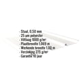 Damwandplaat 45/333 | Dak | Anti-Drup 1000 g/m² | Staal 0,50 mm | 25 µm Polyester | 9010 - Zuiverwit #2