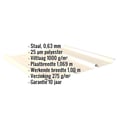 Damwandplaat 45/333 | Dak | Anti-Drup 1000 g/m² | Staal 0,63 mm | 25 µm Polyester | 1015 - Licht ivoorkleurig #2