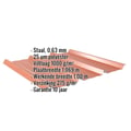 Damwandplaat 45/333 | Dak | Anti-Drup 1000 g/m² | Staal 0,63 mm | 25 µm Polyester | 8004 - Koperbruin #2
