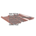 Damwandplaat 45/333 | Dak | Anti-Drup 2400 g/m² | Staal 0,63 mm | 25 µm Polyester | 8012 - Roodbruin #2
