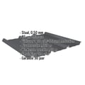 Damwandplaat 45/333 | Dak | Anti-Drup 2400 g/m² | Staal 0,50 mm | 80 µm Shimoco | 7016 - Antracietgrijs #2