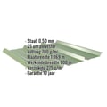 Damwandplaat 45/333 | Dak | Anti-Drup 700 g/m² | Staal 0,50 mm | 25 µm Polyester | 6011 - Resedagroen #2
