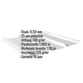Damwandplaat 45/333 | Dak | Anti-Drup 700 g/m² | Staal 0,50 mm | 25 µm Polyester | 7035 - Lichtgrijs #2