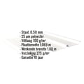 Damwandplaat 45/333 | Dak | Anti-Drup 700 g/m² | Staal 0,50 mm | 25 µm Polyester | 9010 - Zuiverwit #2