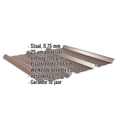 Damwandplaat 45/333 | Dak | Anti-Drup 700 g/m² | Staal 0,75 mm | 25 µm Polyester | 8011 - Notenbruin #2