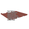 Damwandplaat 45/333 | Dak | Anti-Drup 700 g/m² | Staal 0,50 mm | 35 µm Mattpolyester | 29 - Rood #2