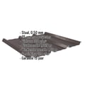 Damwandplaat 45/333 | Dak | Anti-Drup 700 g/m² | Staal 0,50 mm | 35 µm Mattpolyester | 32 - Donkerbruin #2