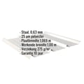 Damwandplaat 45/333 | Dak | Staal 0,63 mm | 25 µm Polyester | 9006 - Zilver-Metallic #2