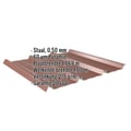 Damwandplaat 45/333 | Dak | Staal 0,50 mm | 60 µm Puramid | 8012 - Roodbruin #2