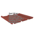 Damwandplaat 45/333 | Dak | Staal 0,50 mm | 80 µm Shimoco | 3009 - Oxyderood #2