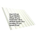 Damwandplaat T18DR | Dak | Anti-Drup 700 g/m² | Staal 0,63 mm | 50 µm PURLAK® | 9002 - Grijswit #2