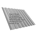 Damwandplaat T18DR | Dak | Staal 0,50 mm | 25 µm Polyester | 9007 - Grijs aluminiumkleurig #2
