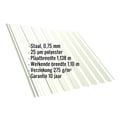 Damwandplaat T18DR | Dak | Staal 0,75 mm | 25 µm Polyester | 9002 - Grijswit #2