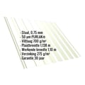 Damwandplaat T20M | Dak | Anti-Drup 700 g/m² | Staal 0,75 mm | 50 µm PURLAK® | 9002 - Grijswit #2