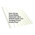 Damwandplaat T20M | Dak | Staal 0,63 mm | 50 µm PURLAK® | 9002 - Grijswit #2