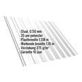 Damwandplaat T20M | Dak | Staal 0,50 mm | 25 µm Polyester | 7035 - Lichtgrijs #2