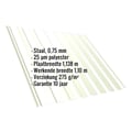 Damwandplaat T20M | Dak | Staal 0,75 mm | 25 µm Polyester | 9002 - Grijswit #2