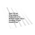 Damwandplaat T35/207M | Dak | Staal 0,50 mm | 25 µm Polyester | 9010 - Zuiverwit #2
