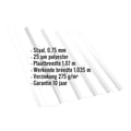 Damwandplaat T35/207M | Dak | Staal 0,75 mm | 25 µm Polyester | 9010 - Zuiverwit #2
